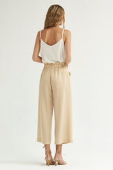 LYOCELL TWILL PAPERBAG TROUSERS